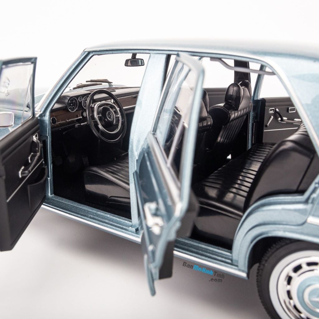 Mô hình xe cổ Mercedes-Benz 280SE 1968 1:18 Norev Light Blue Metallic (6)