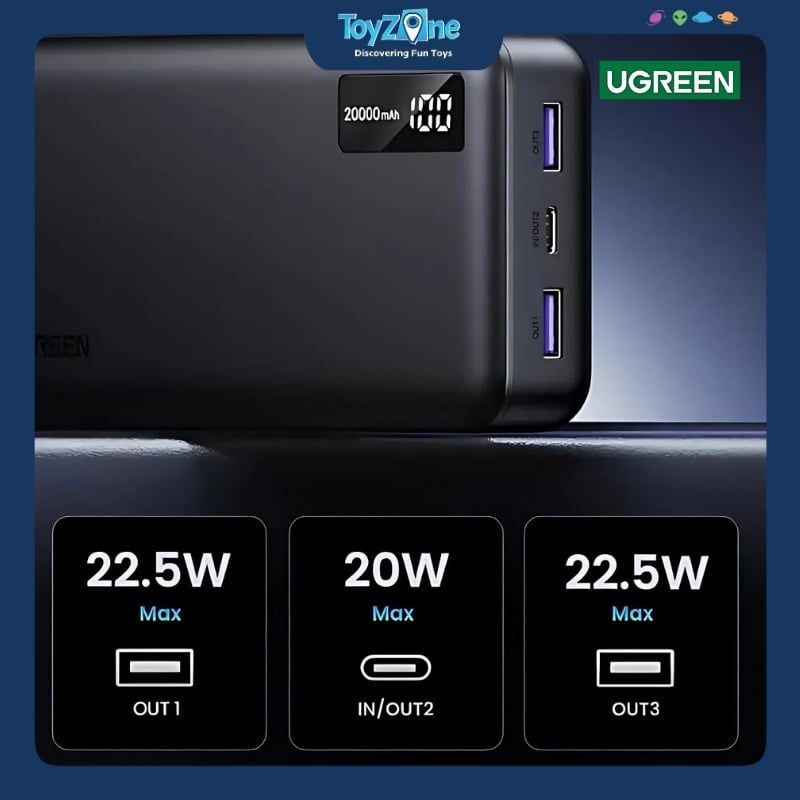 Pin Sạc Dự Phòng 10000mAh Sạc Nhanh 2 Chiều Slim Fast Charging Power Bank UGREEN