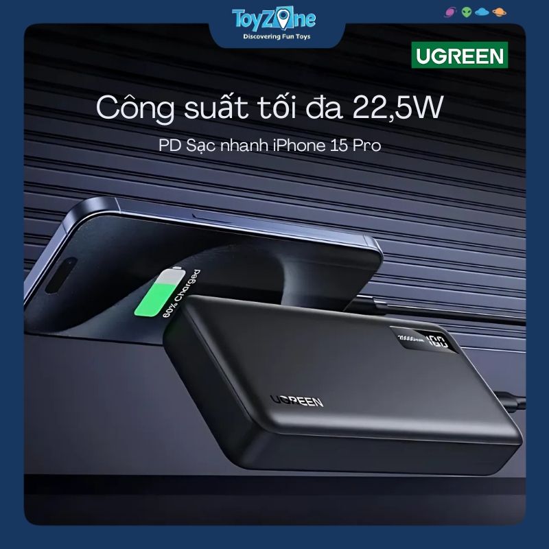 Pin Sạc Dự Phòng 10000mAh Sạc Nhanh 2 Chiều Slim Fast Charging Power Bank UGREEN