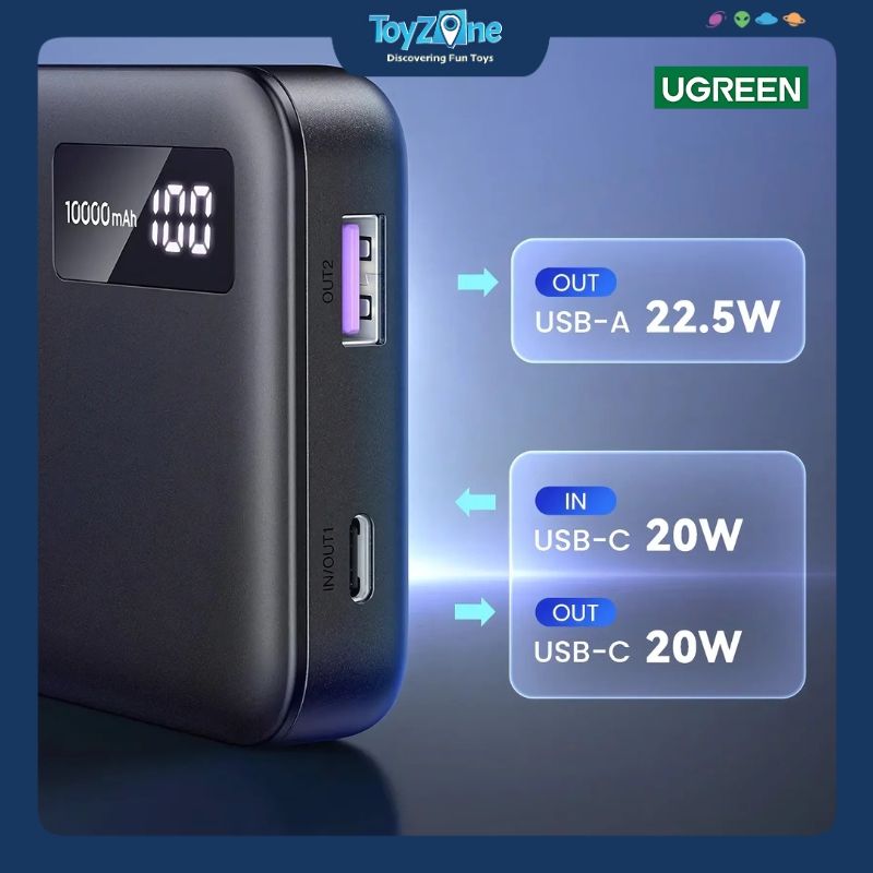 Pin Sạc Dự Phòng 10000mAh Sạc Nhanh 2 Chiều Slim Fast Charging Power Bank UGREEN