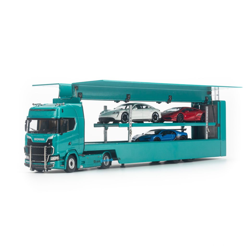 Mô hình xe tải Scania Double Deck Car Carrier Transporter 1:64 Kengfai