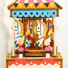 Mô hình gỗ lắp ráp 3D Merry Go Round Music Box (Hộp Nhạc Vòng Xoay Ngựa Gỗ) (Mixed Color) - Robotime AM304 - WP012