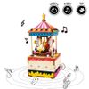 Mô hình gỗ lắp ráp 3D Merry Go Round Music Box (Hộp Nhạc Vòng Xoay Ngựa Gỗ) (Mixed Color) - Robotime AM304 - WP012