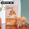 Mô hình gỗ lắp ráp 3D Classic Horse Carriage (Xe Ngựa Cổ Điển) (Wood Color) - Robotime TG506 – WP184