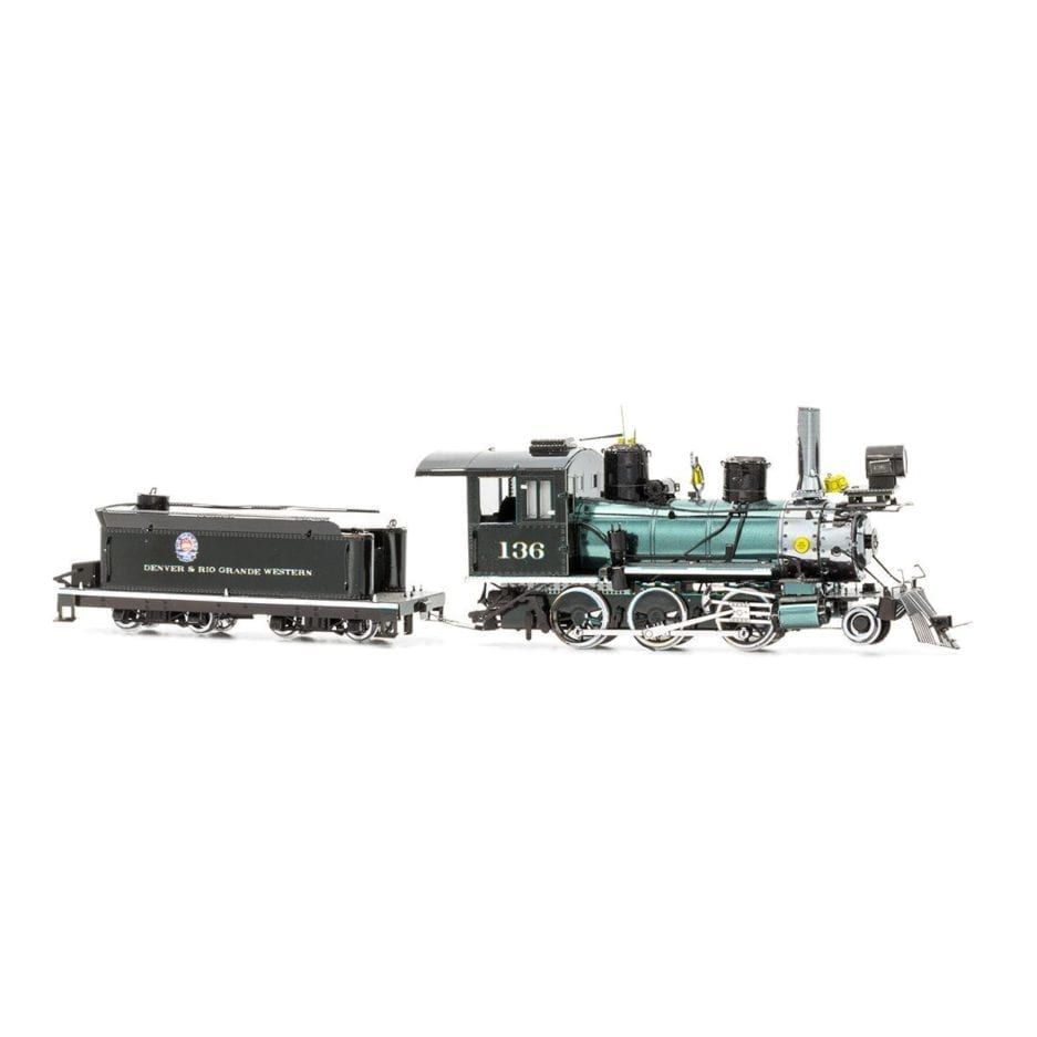  Mô hình kim loại lắp ráp 3D Wild West 2-6-0 Locomotive (Xe Lửa Miền Viễn Tây) (Green, Black, Silver) Metal Head MP925 