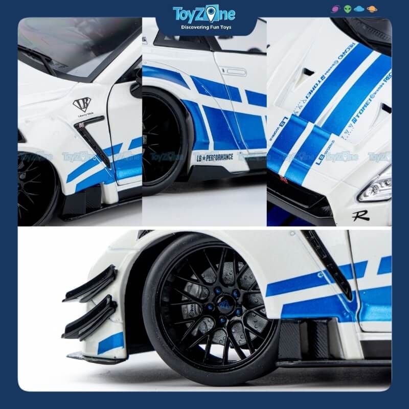 Mô hình xe Nissan GT-R ( R35 ) With Liberty Walk Body Kit Type 2.0 1:18 Solido
