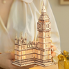 Mô Hình Gỗ Lắp Ráp 3D Big Ben Tower (Tháp Đồng Hồ Big Ben) (Wood Color) - Robotime TG507 - WP228