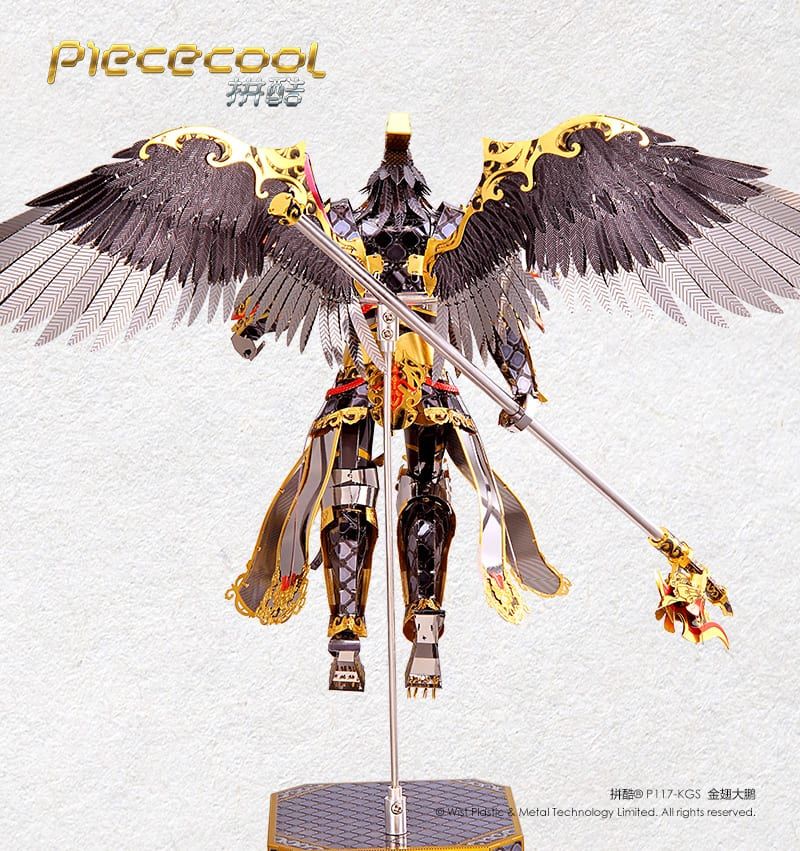 Mô hình kim loại lắp ráp 3D The Celestial Garuda (Kim Sí Điểu) (Silver, White, Gold) – Piececool MP800 (1)