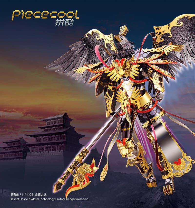 Mô hình kim loại lắp ráp 3D The Celestial Garuda (Kim Sí Điểu) (Silver, White, Gold) – Piececool MP800 (5)