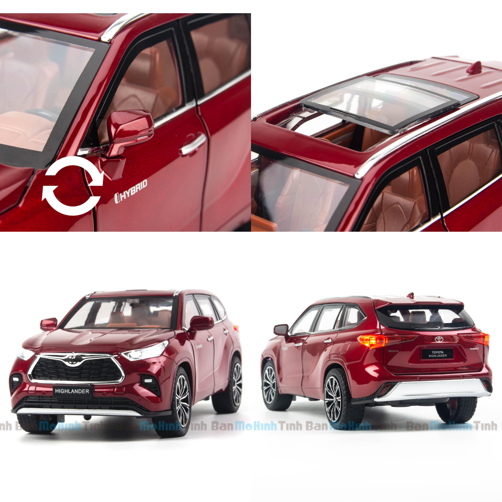  Mô hình xe Toyota Highlander 2021 1:24 Jinlifang 