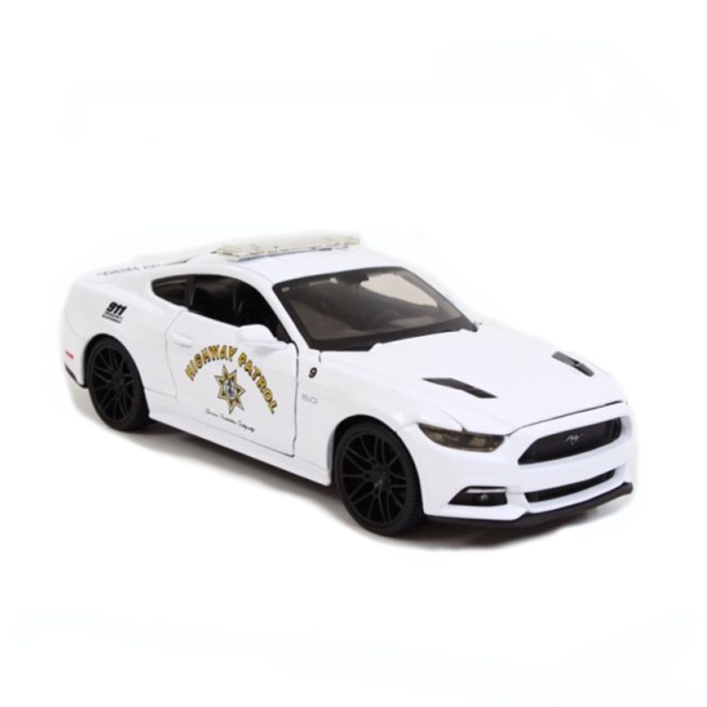  Mô hình xe Ford Mustang GT 2015 Police White 1:24 Maisto 