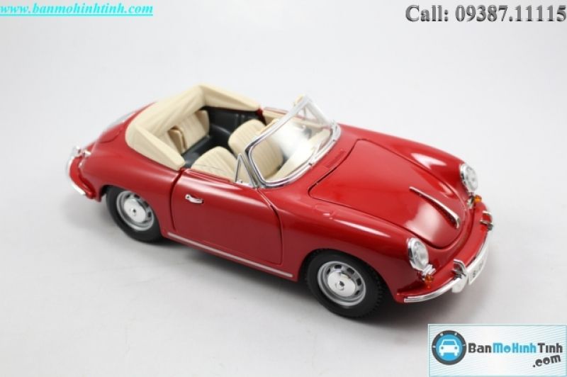  Mô hình xe Porsche 356B Cabriolet 1969 Red 1:18 Bburago 