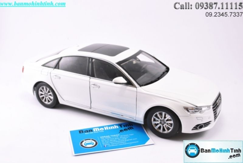  Mô hình xe Audi A6 2013 1:18 White Paudi 