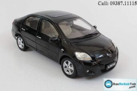 Mô hình xe Toyota Vios 2009 Black 1:18 Paudi