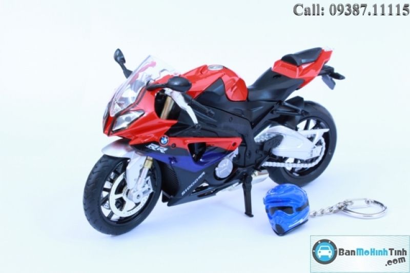  Mô hình xe mô tô  BMW S1000RR Red 1:12 Caipo 