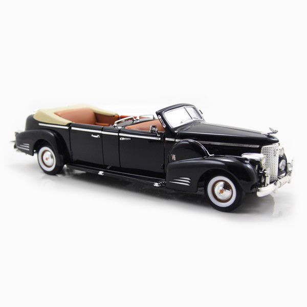  Mô hình xe 1938 Cadillac V-16 Presidential Limouse Black 1:24 Yatming- 24028 