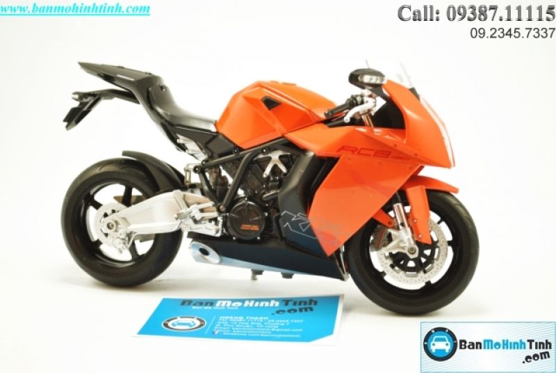  Mô hình xe mô tô  KTM RC8 R Black 1:10 Welly 