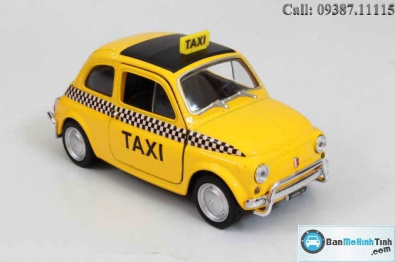  Mô hình xe Fiat Nuova 500 Taxi Yellow 1:36 Welly 