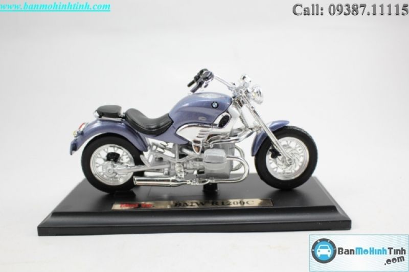  Mô hình xe mô tô  BMW R1200c Blue 1:18 Maisto 