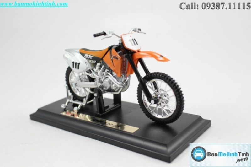  Mô hình xe mô tô  KTM 520SX Orange 1:18 Maisto 