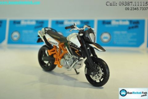 Mô hình xe mô tô  KTM 990 Supermoto R White 1:18 Burago