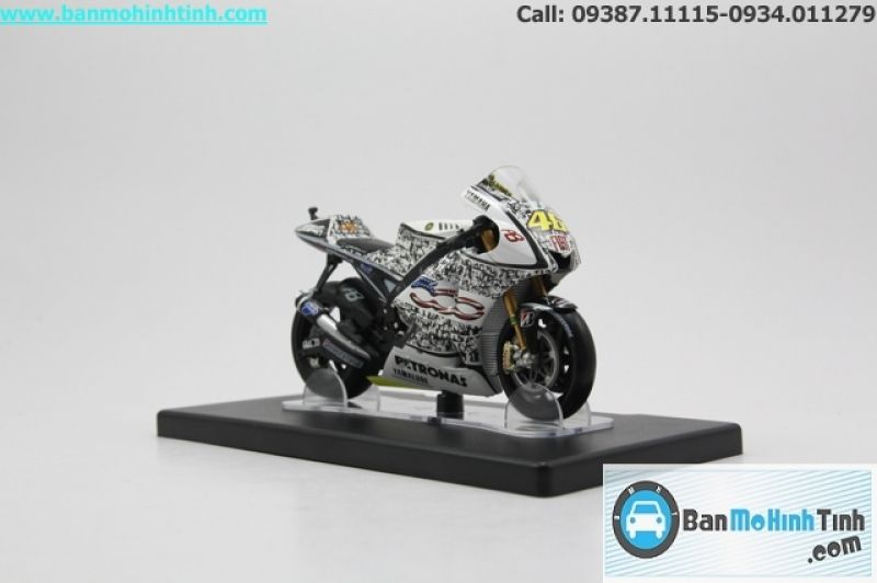  Mô hình xe mô tô Yamaha YZF M1 Laguna Seca 2010 1:18 Leo 