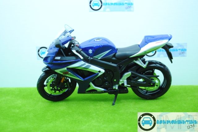  Mô hình xe mô tô  Suzuki GSX 750 Blue 1:12 Maisto 