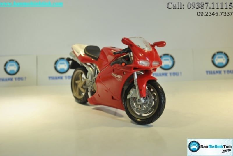  Mô hình xe mô tô  Ducati 998s Red 1:12 Newray 
