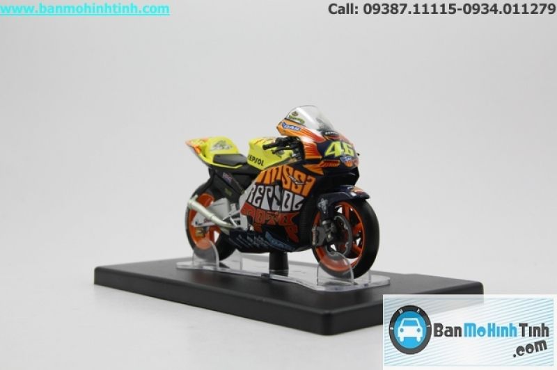  Mô hình xe mô tô Honda RC211V Valencia 2003 1:18 Leo 