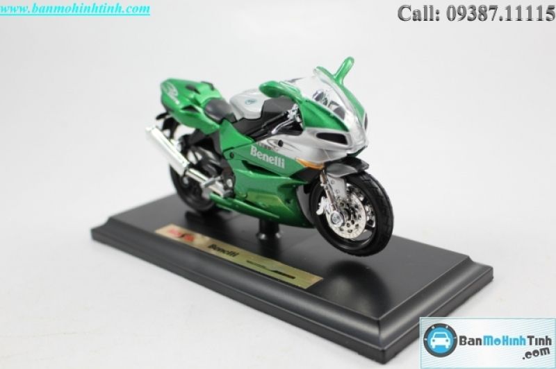  Mô hình xe mô tô Benelli Tornado Tre 1130 Green/Silver 1:18 Maisto 