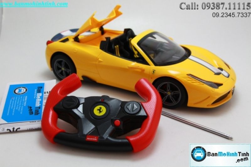  Xe điều khiển Ferrari 458 Special A Yellow RC 1:14 Rastar 