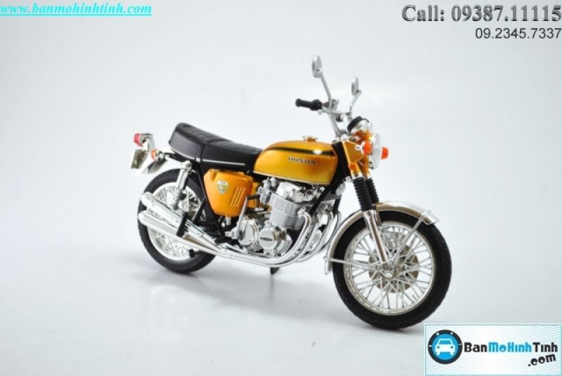  Mô hình xe mô tô  Honda Dream CB750FOUR Yellow 1:12 Joycity 