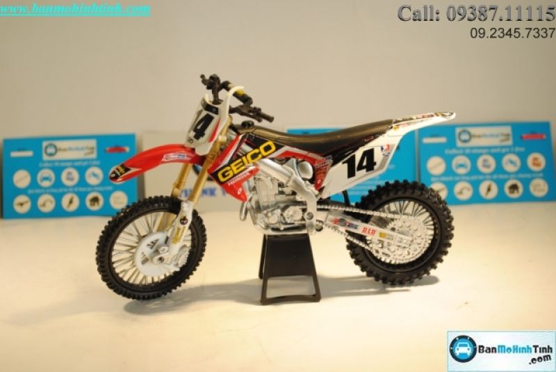  Mô hình xe mô tô  Honda CRF450R Kevin Windham 14 1:12 Newray 