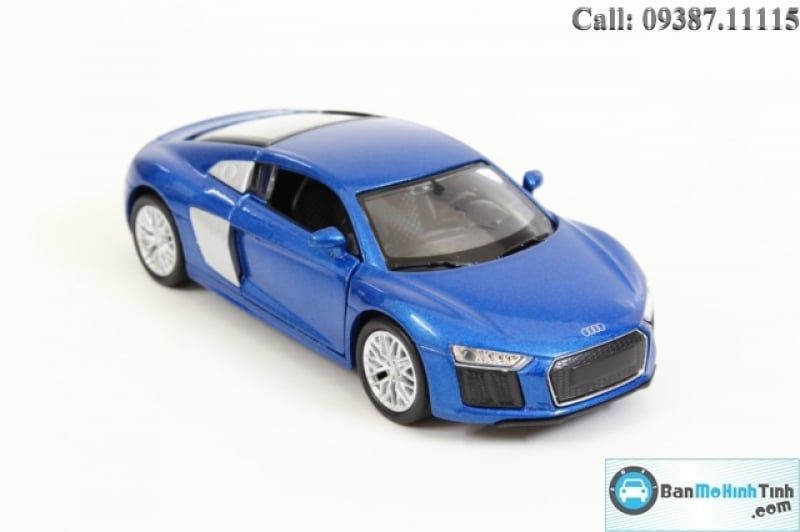 XE Mô hình xe ô tô AUDI R8 V10 2016 BLUE 1:36 WELLY
