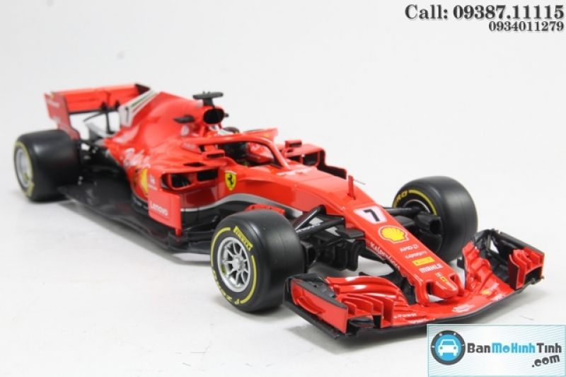 Mô hình xe ô tô XE Mô hình xe ô tô XE FERRARI F1 2018 SF71 H5 07 KIMI RAIKKONEN 1:18 BBURAGO