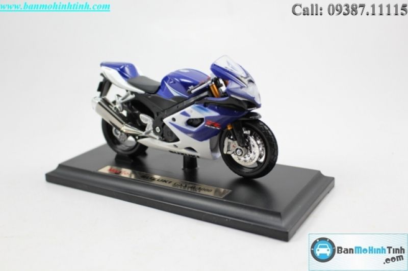  Mô hình xe mô tô  Suzuki GSX-R1000 Blue 1:18 Maisto 