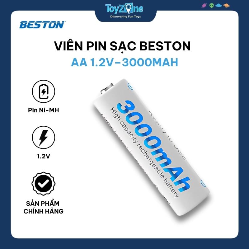Viên pin sạc AA 1.2V – 3000mAh BESTON