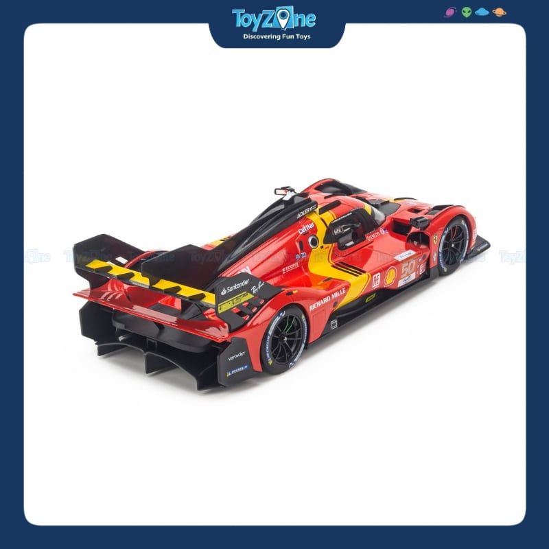 Mô hình xe Ferrari 499P Hypercar AF Corse Winner 2023 Le Mans 1:18 Bburago