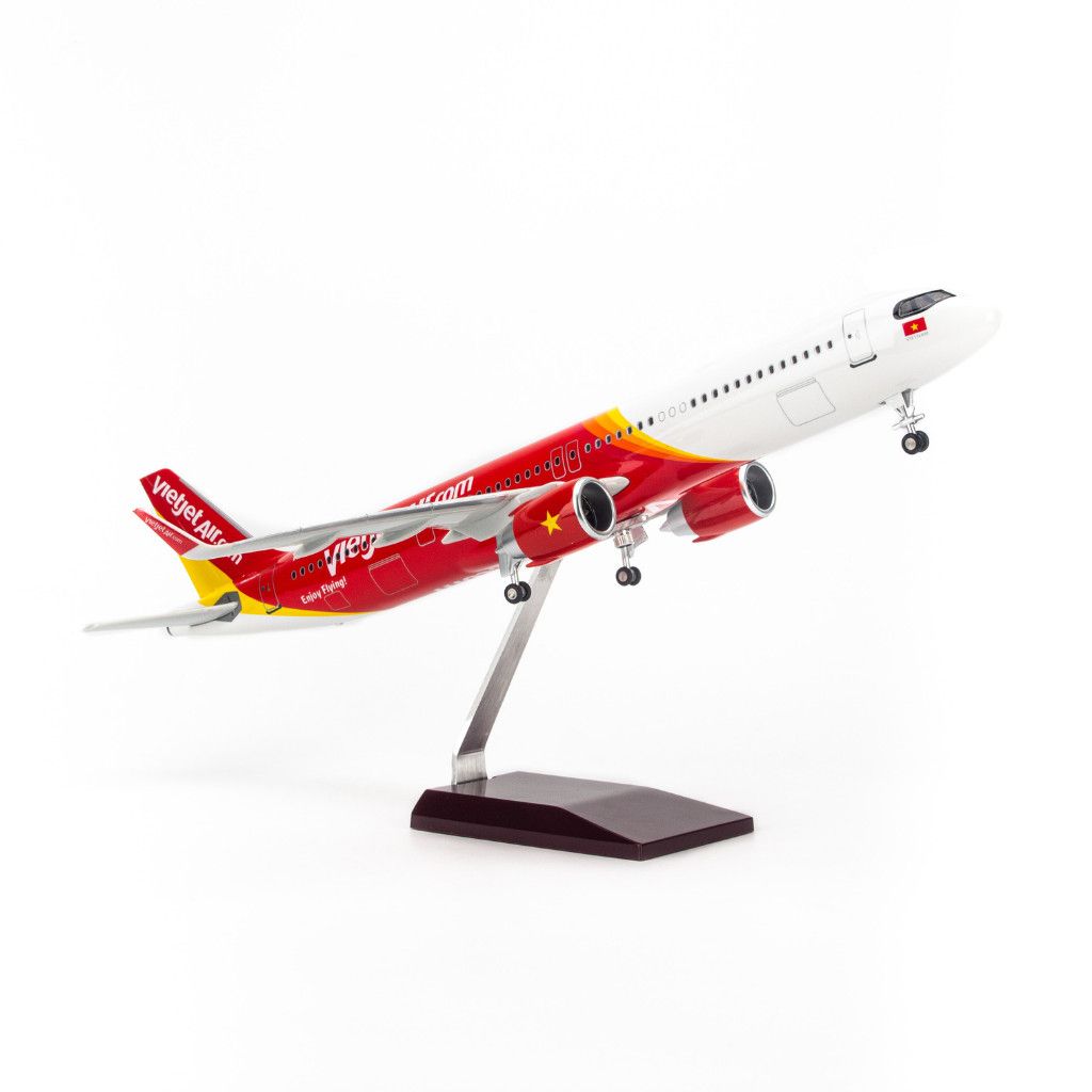 Mô Hình Máy Bay VietJet Air Airbus A320 VNA689 Welcome to Vietnam PandaFox  Toys Vietnam  Máy Bay Mô Hình Tĩnh
