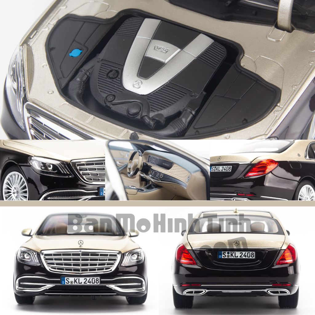 Mô hình xe Mercedes Maybach S650 W222 2019 1:18 Norev
