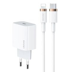 Combo củ sạc nhanh 20W USAMS CC118 + Cáp sạc nhanh SJ484