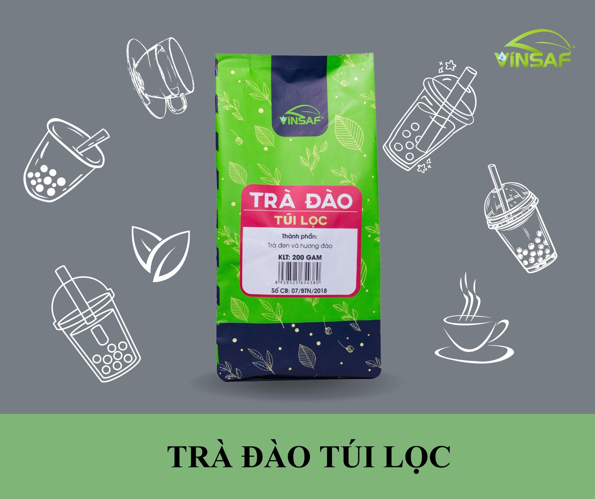  Trà đào túi lọc 