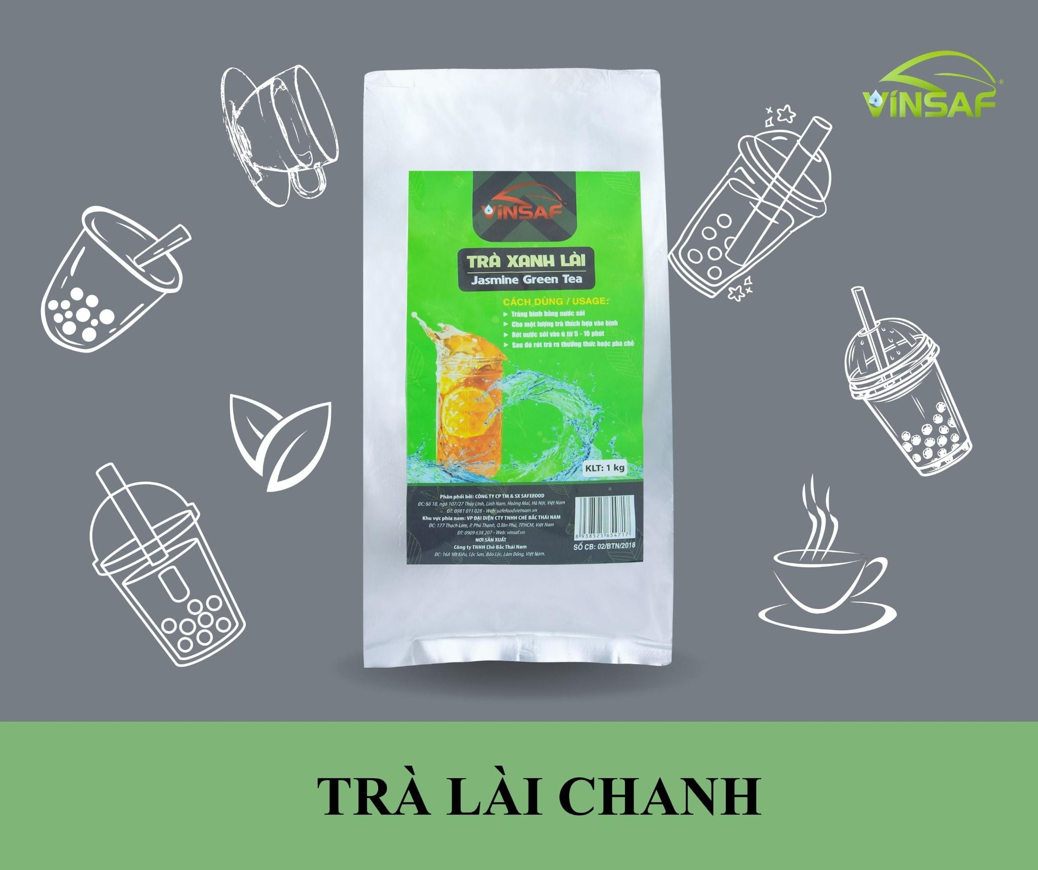  Trà xanh lài chanh 