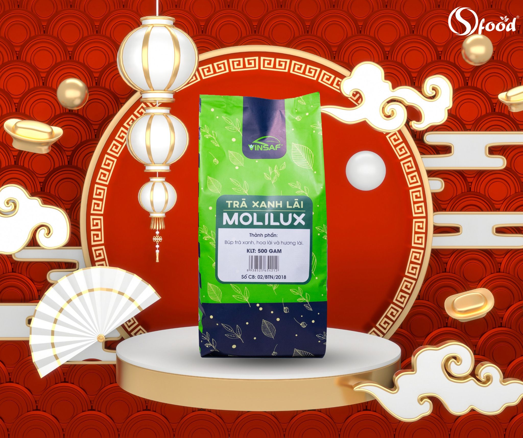  Trà xanh lài Molilux 