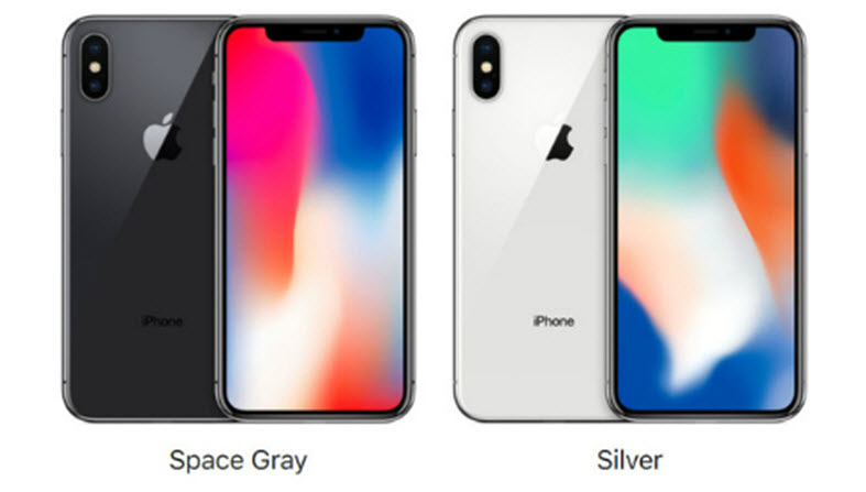 iphone X chỉ 2 màu sắc đó là màu Gray và Silver