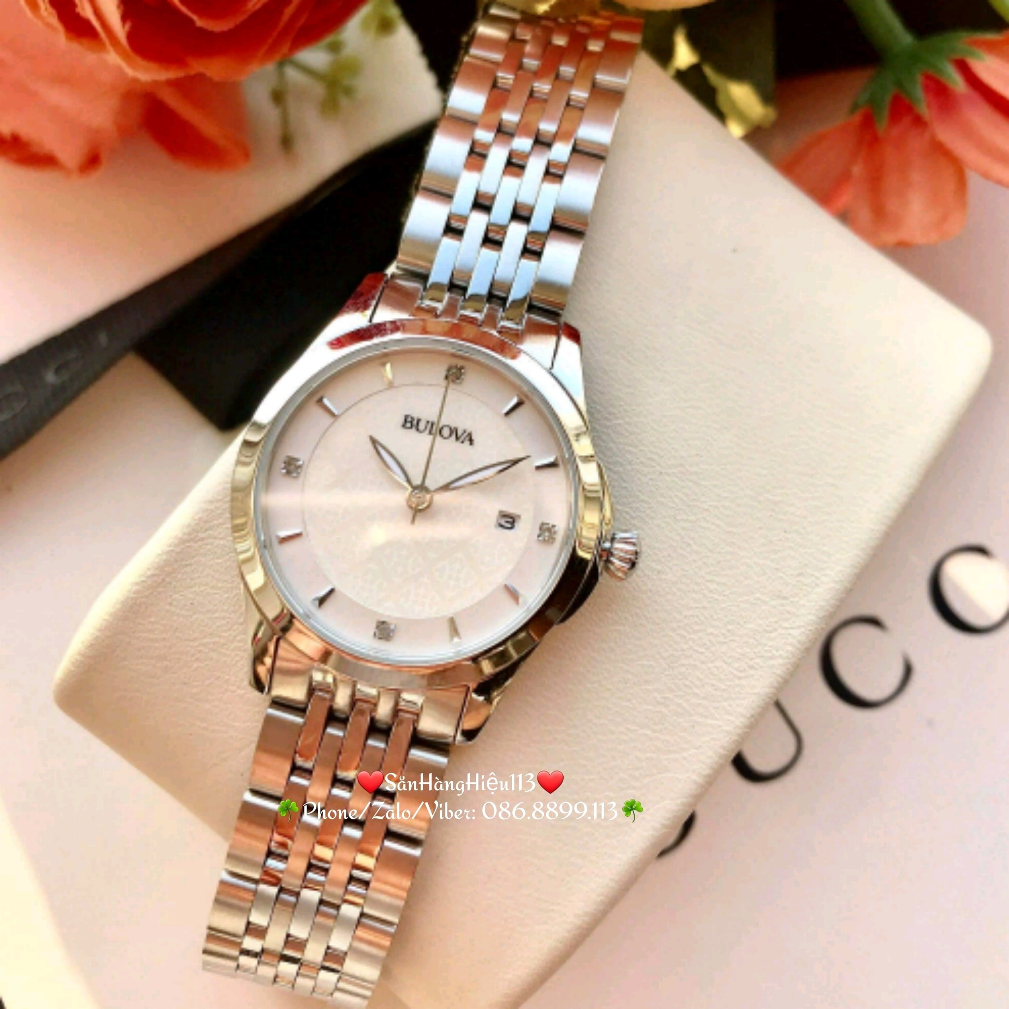 ng h n BULOVA 96P160 Silver Diamonds Ladies Watch S n Hang Hi u 113