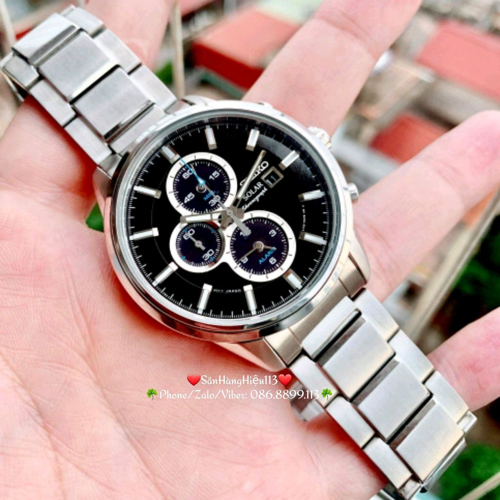 ng h nam SEIKO SSC267 Solar Chronograph Men Watch S n H ng