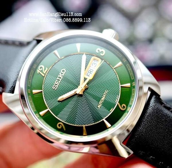 ng h nam SEIKO SNKN69 Recraft Automatic Green Dial Men Watch S n Hang Hi u 113