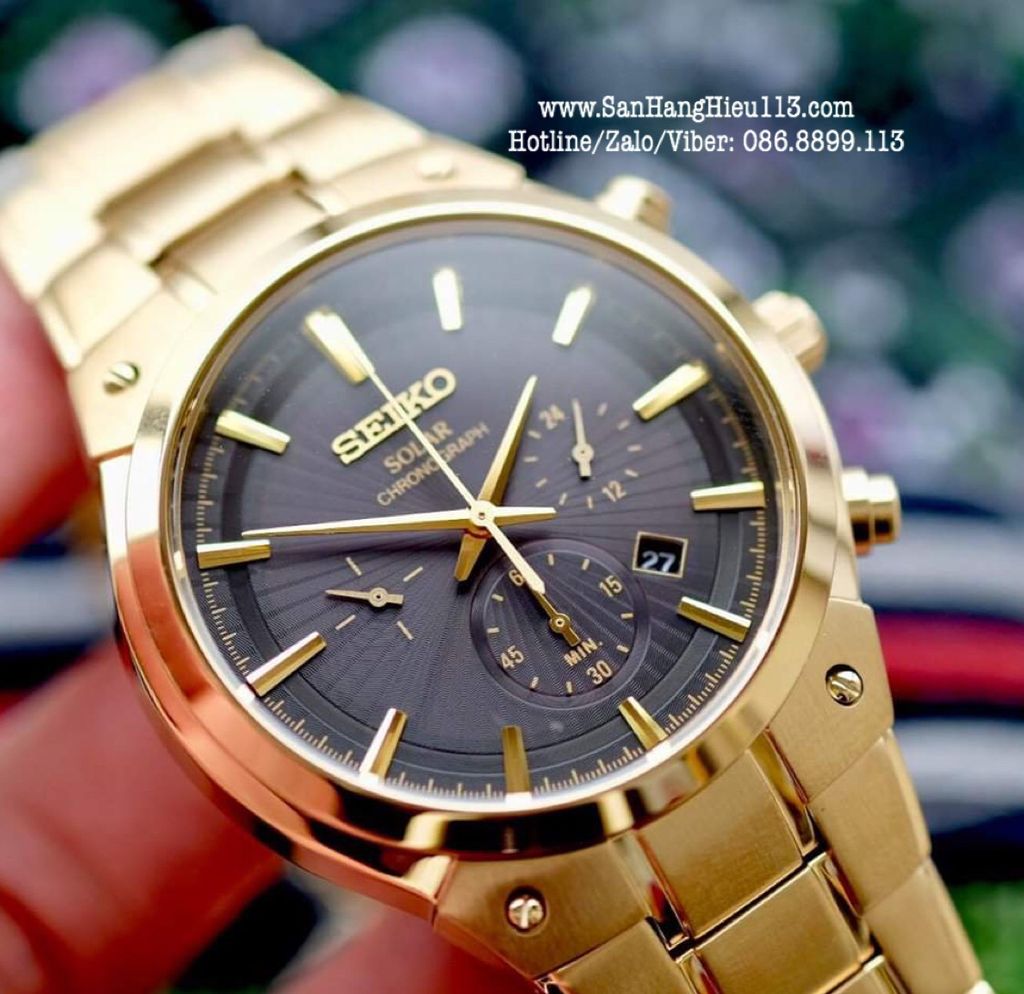 Đồng hồ nam SEIKO SSC320 Solar Chronograph Gold-tone Men Watch – Săn Hàng  Hiệu 113
