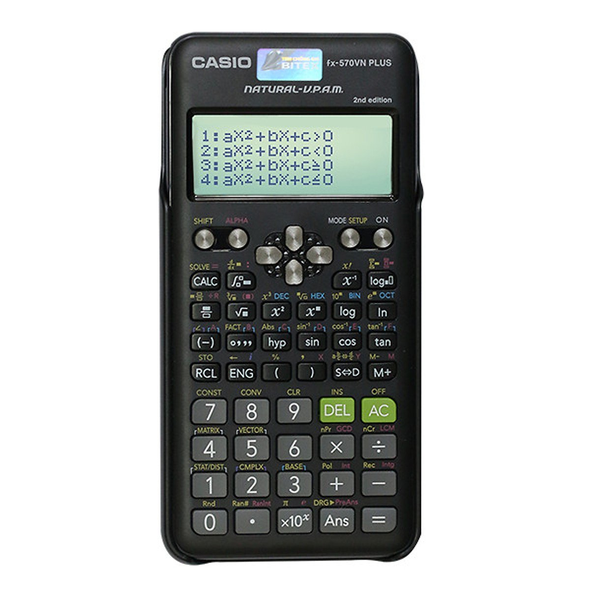 Máy tính Casio Fx-570VN Plus là một trong những công cụ tốt nhất để giải quyết bất kỳ bài toán nào. Với thiết kế toán học chuyên nghiệp, máy tính này giúp bạn trở nên hiệu quả hơn trong việc giải quyết các bài tập. Hãy xem hình ảnh để tìm hiểu thêm về những tính năng tuyệt vời của máy tính Casio Fx-570VN Plus.